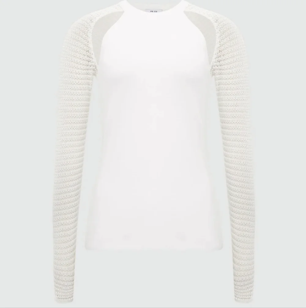 White Reiss Maria Sheer Twist Front Jumper